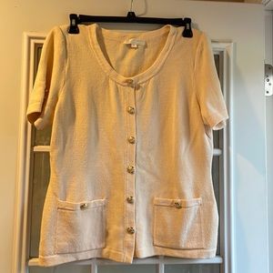 St. John Short Sleeve Cardigan